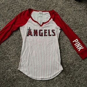 VS Pink 3/4 Sleeve Baseball Tee